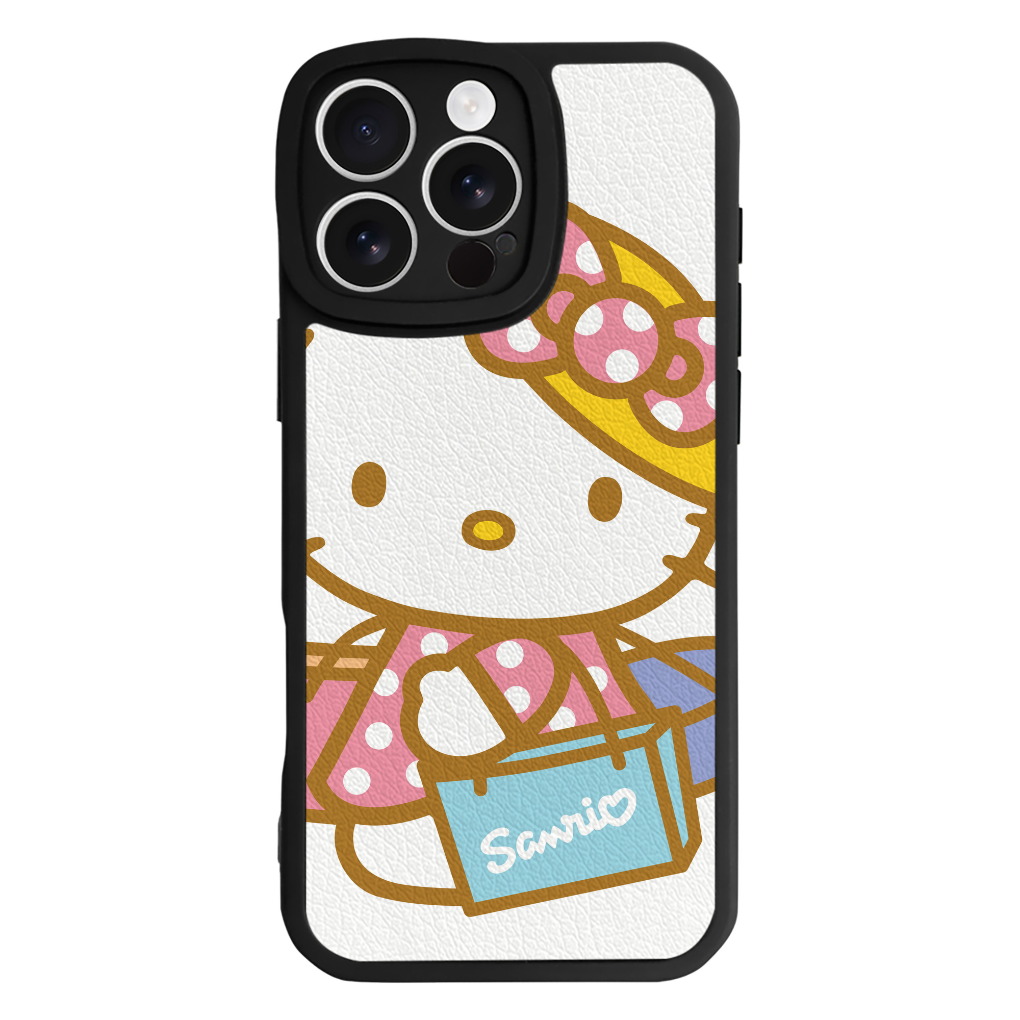 （画像用） Hello Kitty ハローキティ 【iPhone 16シリーズ対応】シリコンスマホケース（レザー調） 材質：シリコン